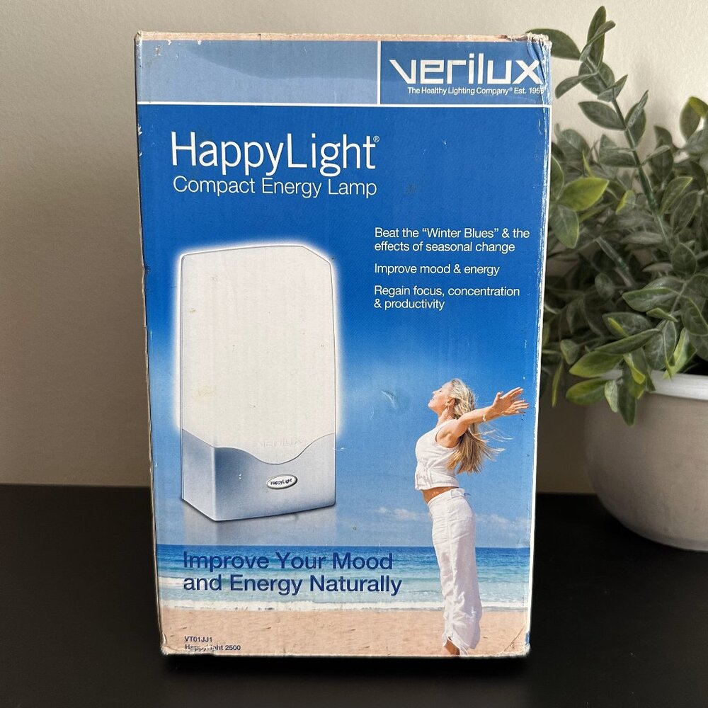 Verilux HAPPY LIGHT 2500 Compact Energy Lamp VT01JJ1 Winter Blues Seasonal Mood